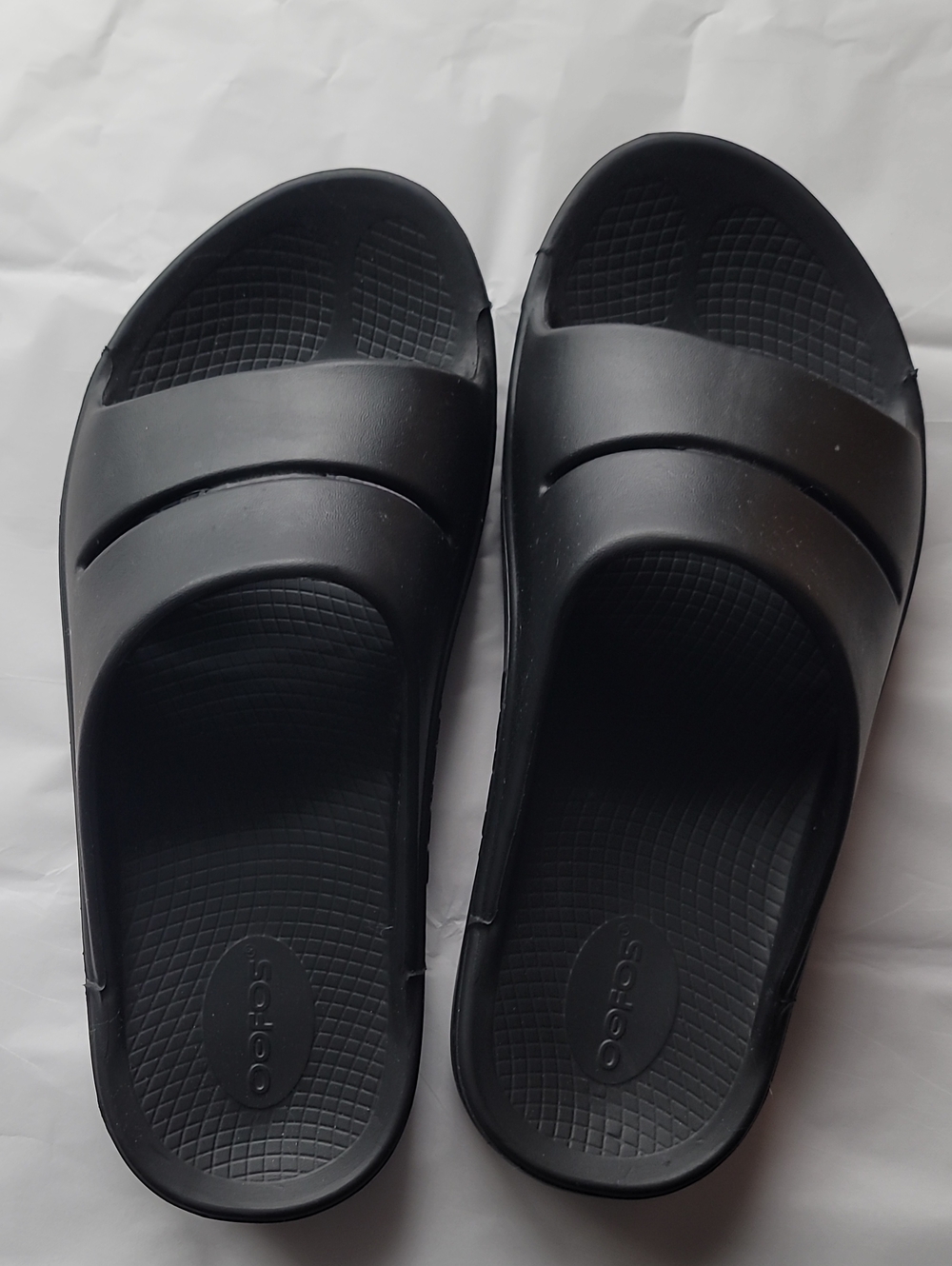 OOFOS Black Men's Recovery Slide Sandals Men Size 9 Women Size 11